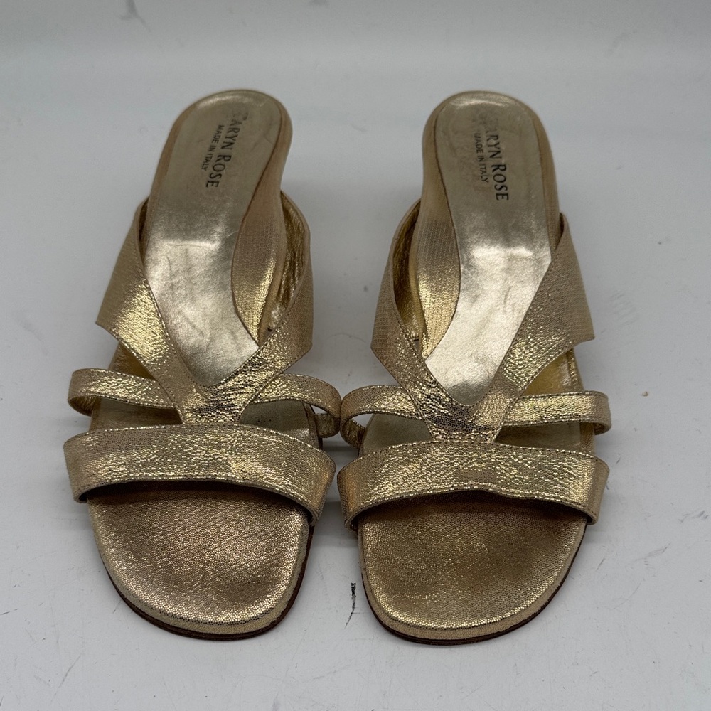 Taryn Rose made in Italy leather slide with block heel 39 1/2